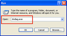 Run dxdiag