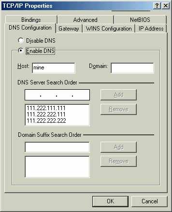 TCP DNS tab
