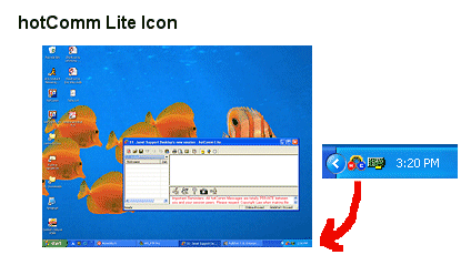 hotComm Lite icon location