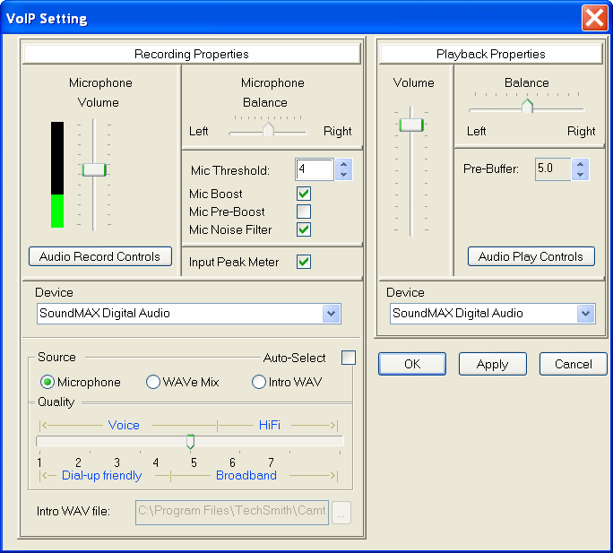 VoIP Settings